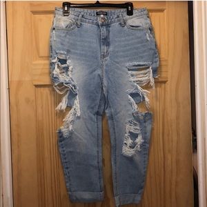 Distressed jeans